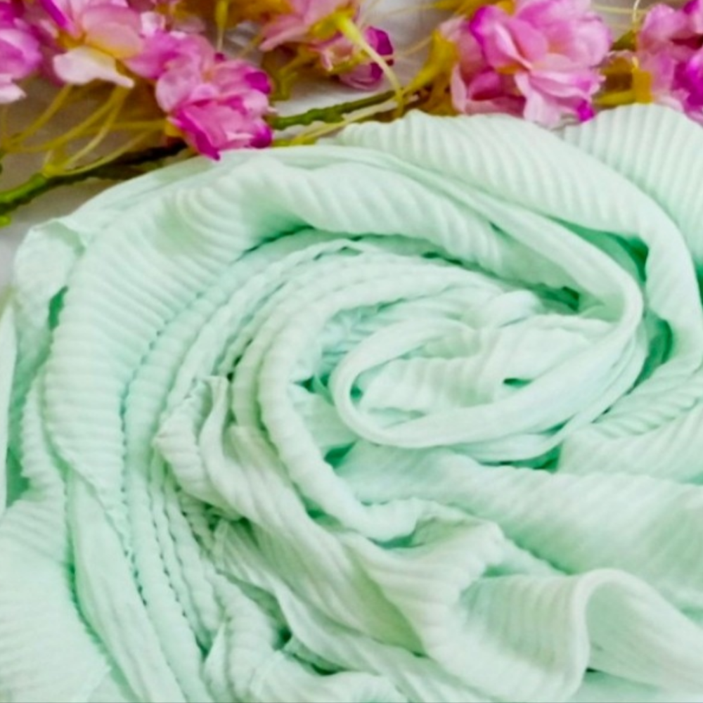 Tea Green Cotton Platted