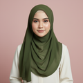 Moss Green Georgette Chiffon