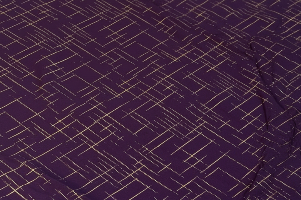Indigo Crosshatch Georgette