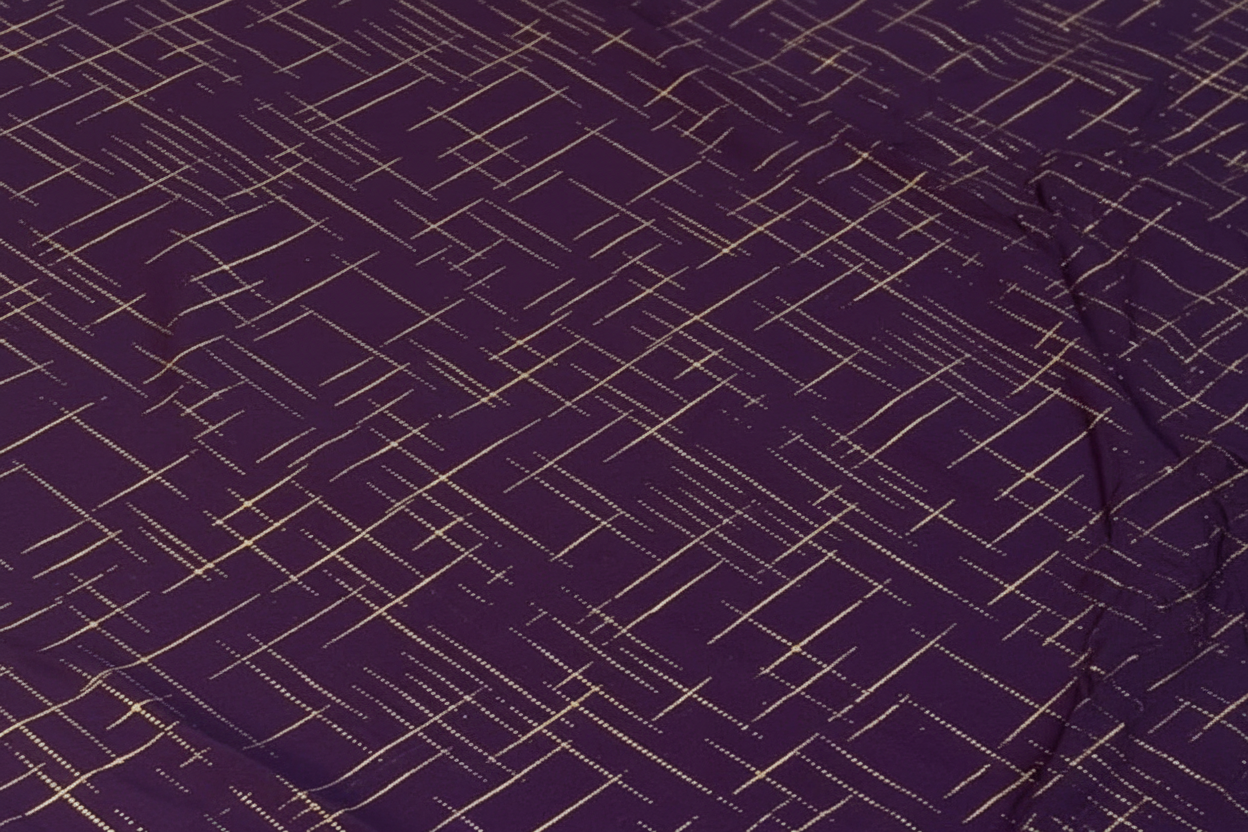 Indigo Crosshatch Georgette