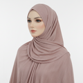 Beige Ribbed Jersey Hijab