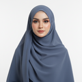Slate Textured Chiffon