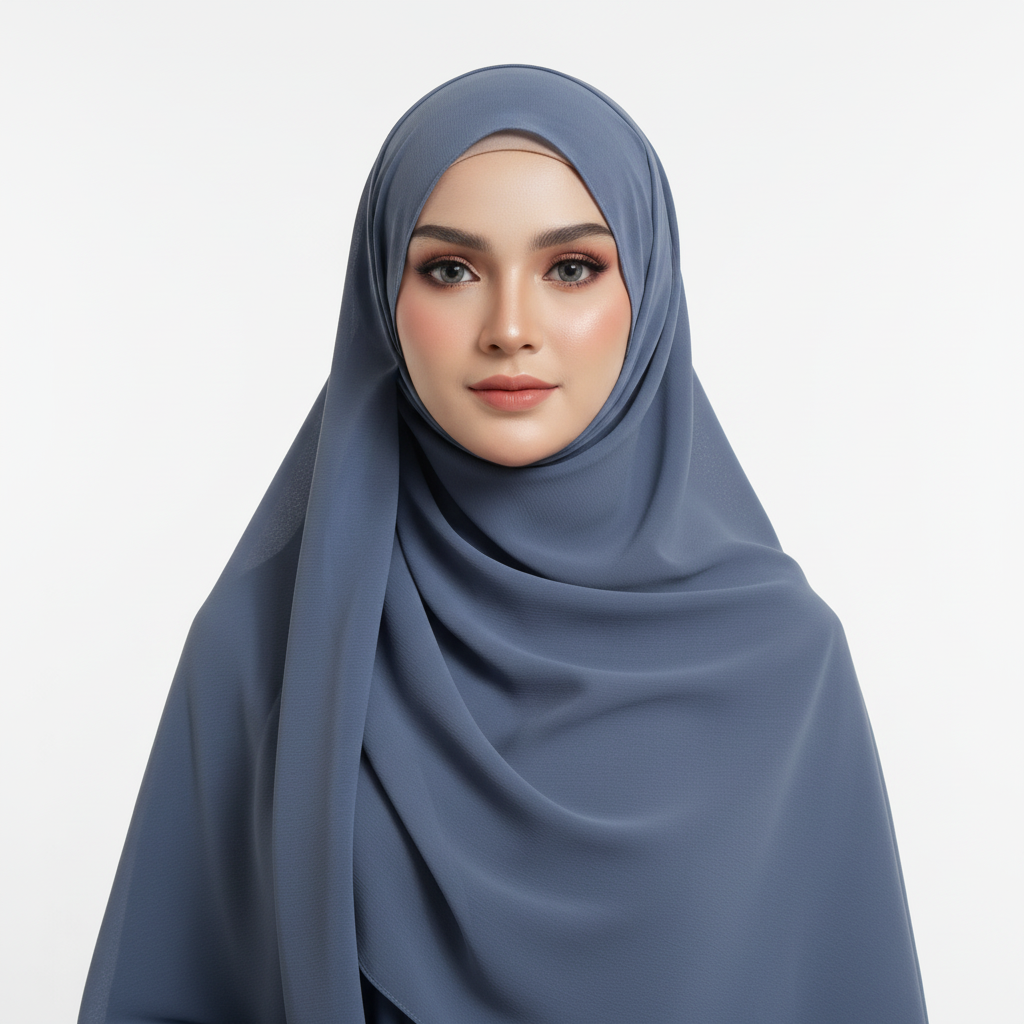 Slate Textured Chiffon