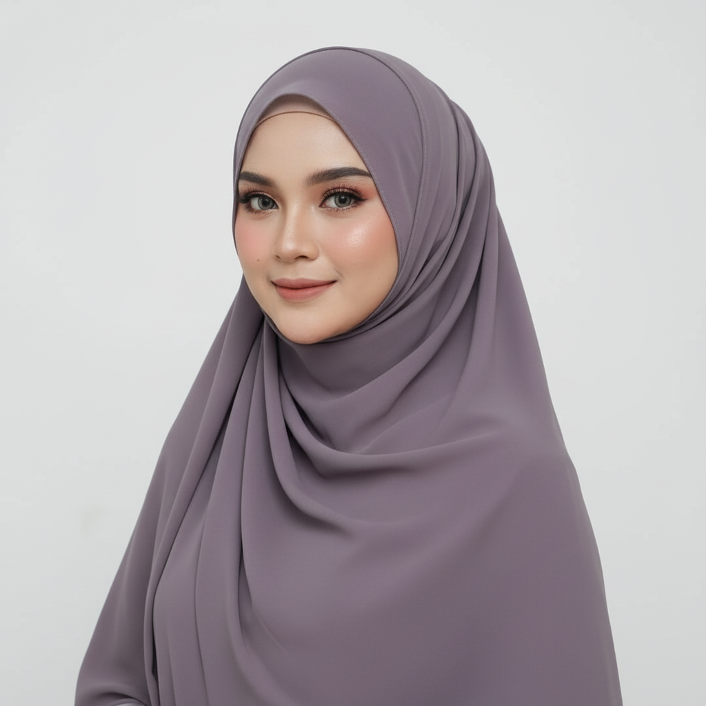 Heather Purple Georgette Chiffon