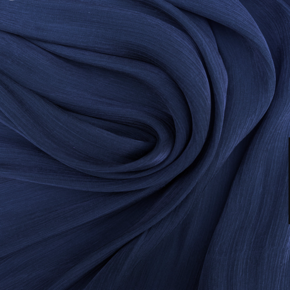 Navy  blue Luxe Chiffon