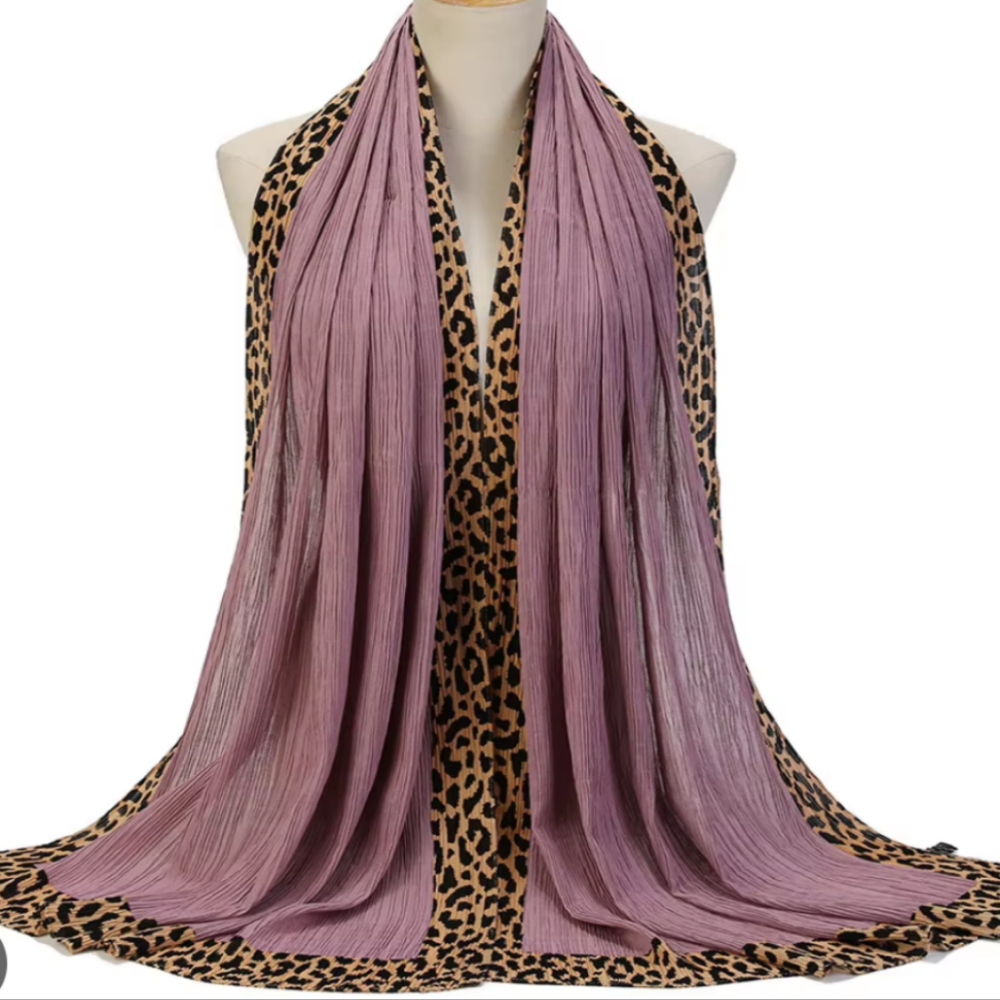 Lavender Pleated Crinkle Hijab