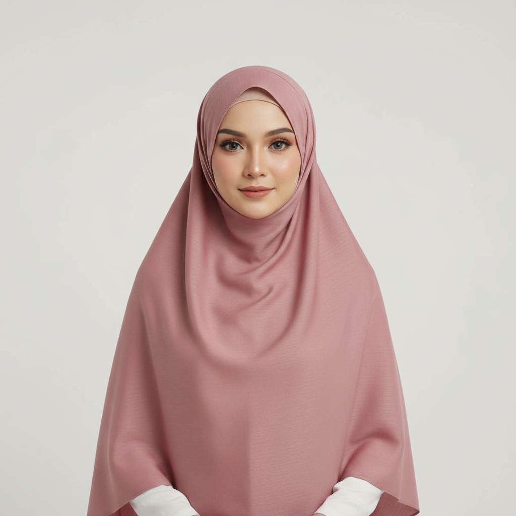 Salmon Pink Sheen Hijab