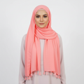 Blush pink Tassels Lawn Hijab