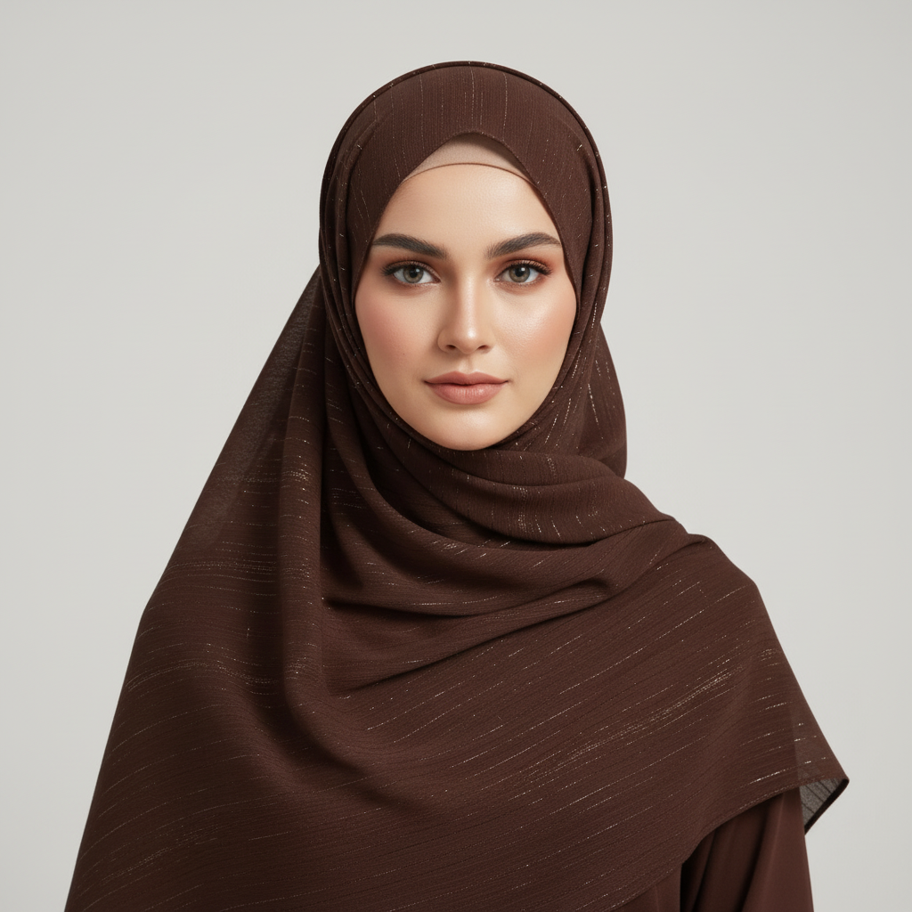 Walnut Metalic Chiffon