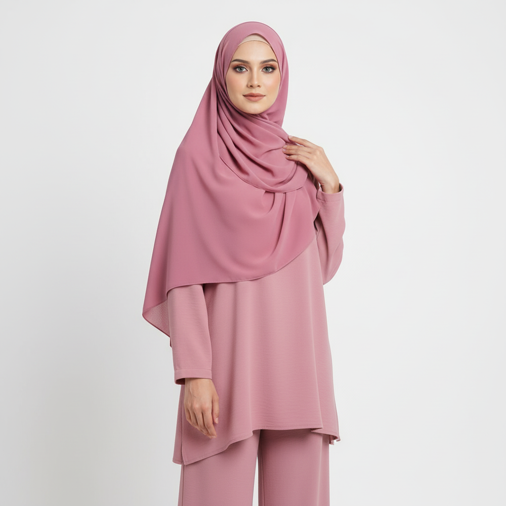 Mauve Georgette Chiffon