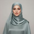 Slate  green  Sheen Hijab