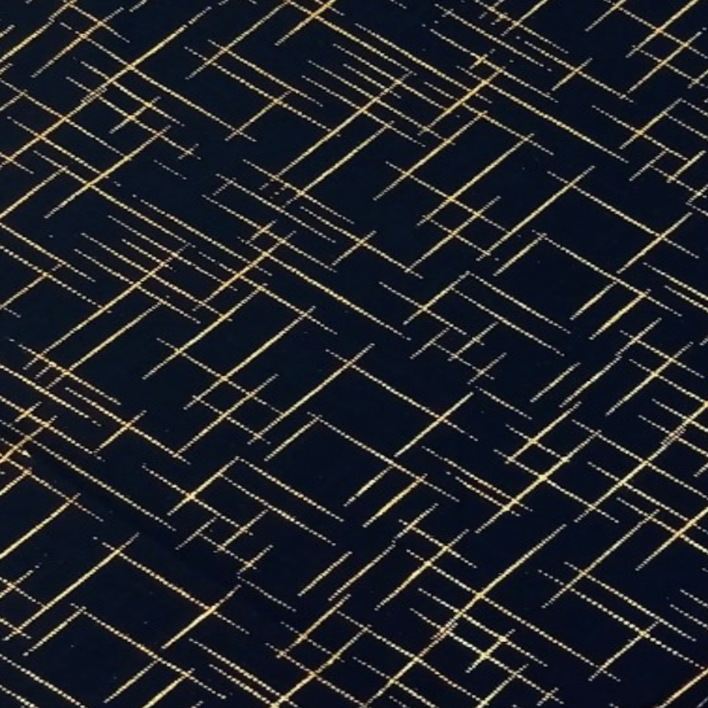 Jet Black  Crosshatch Georgette