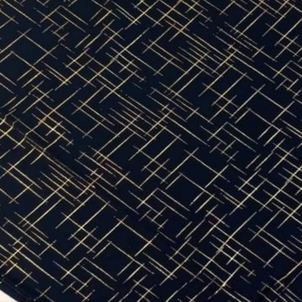 Midnight Blue Crosshatch Georgette