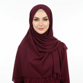Maroon Tassels Lawn Hijab