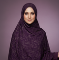 Indigo Crosshatch Georgette