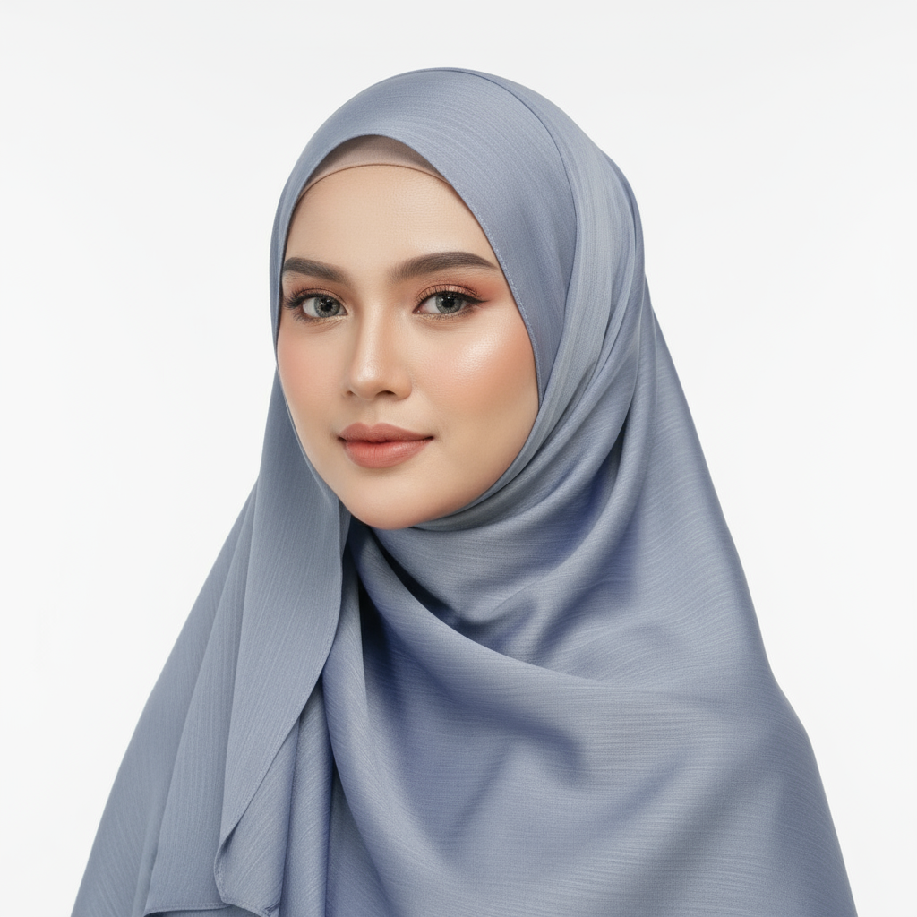 Steel Gray Sheen Hijab