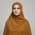 Tan Brown Viscose Jersey