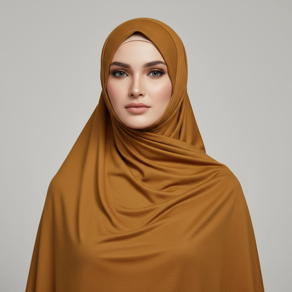 Tan Brown Viscose Jersey