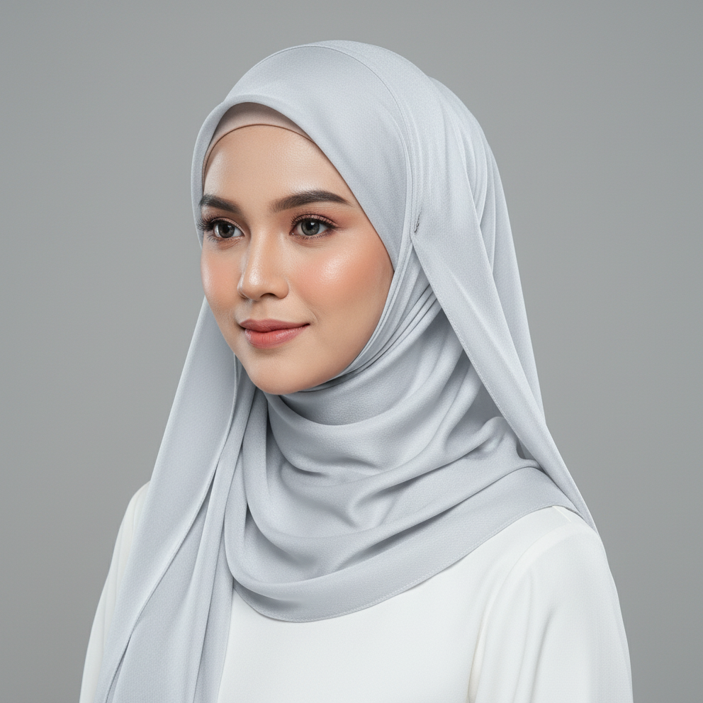 Silver grey Modal Satin