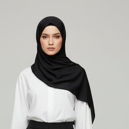 Black Modal Satin