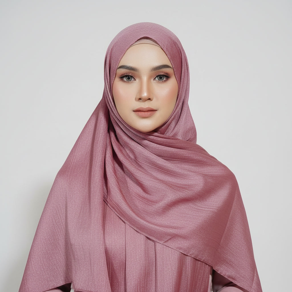 Rose Pink Sheen Hijab