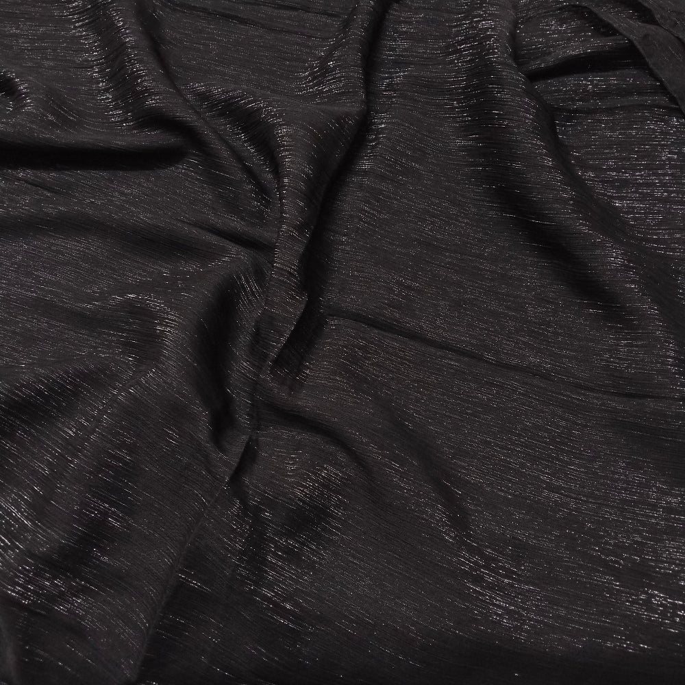 Black Metalic Chiffon