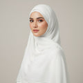 White Metalic Chiffon