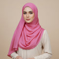 Pink Metalic Chiffon