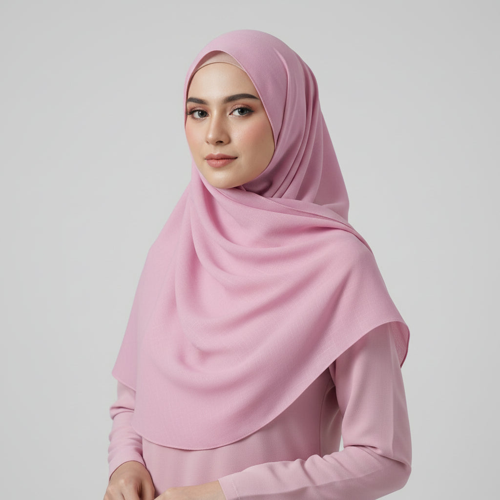 Baby pink Turkish Lawn XL