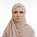 Skin Peach Ribbed Jersey Hijab