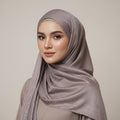 Spanish grey Velvet Silk Hijab