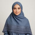 Charcoal Denim Lace Hijab
