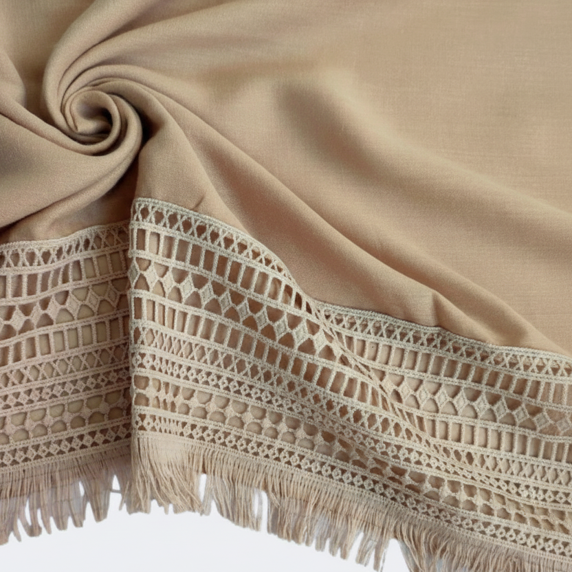 Beige Lace Hijab