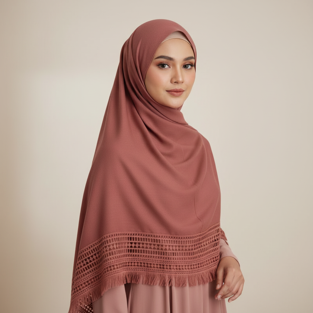 Pumpkin Lace Hijab