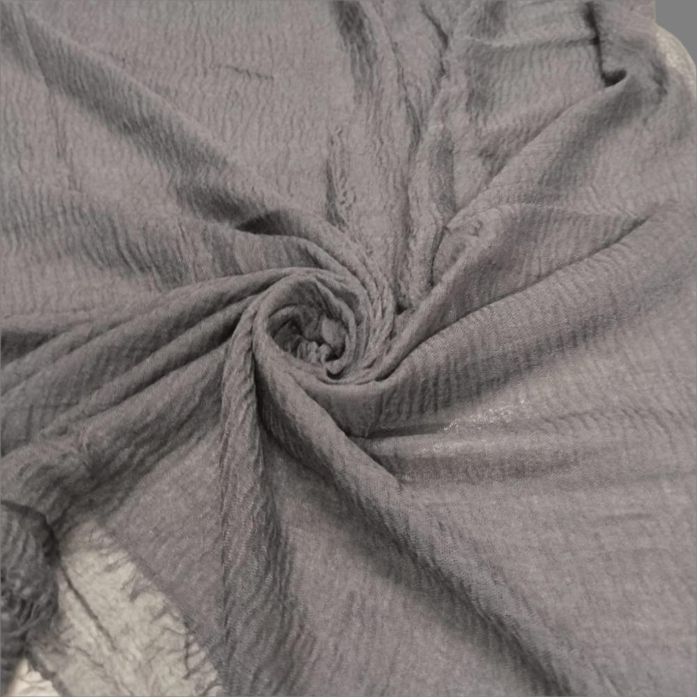 Grey Crimps Hijab