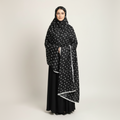 Namaz Chaddar Lily Black (Rectangle)