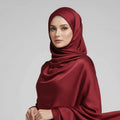 Aesthetic Maroon Sheen Hijab