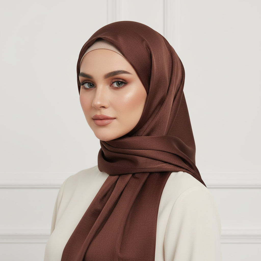 American Brown Sheen Hijab