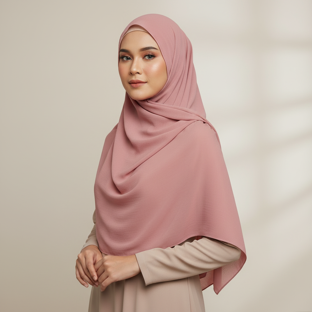 Puce Pink Plain Georgette Chiffon