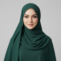 Emerald Green Georgette Chiffon