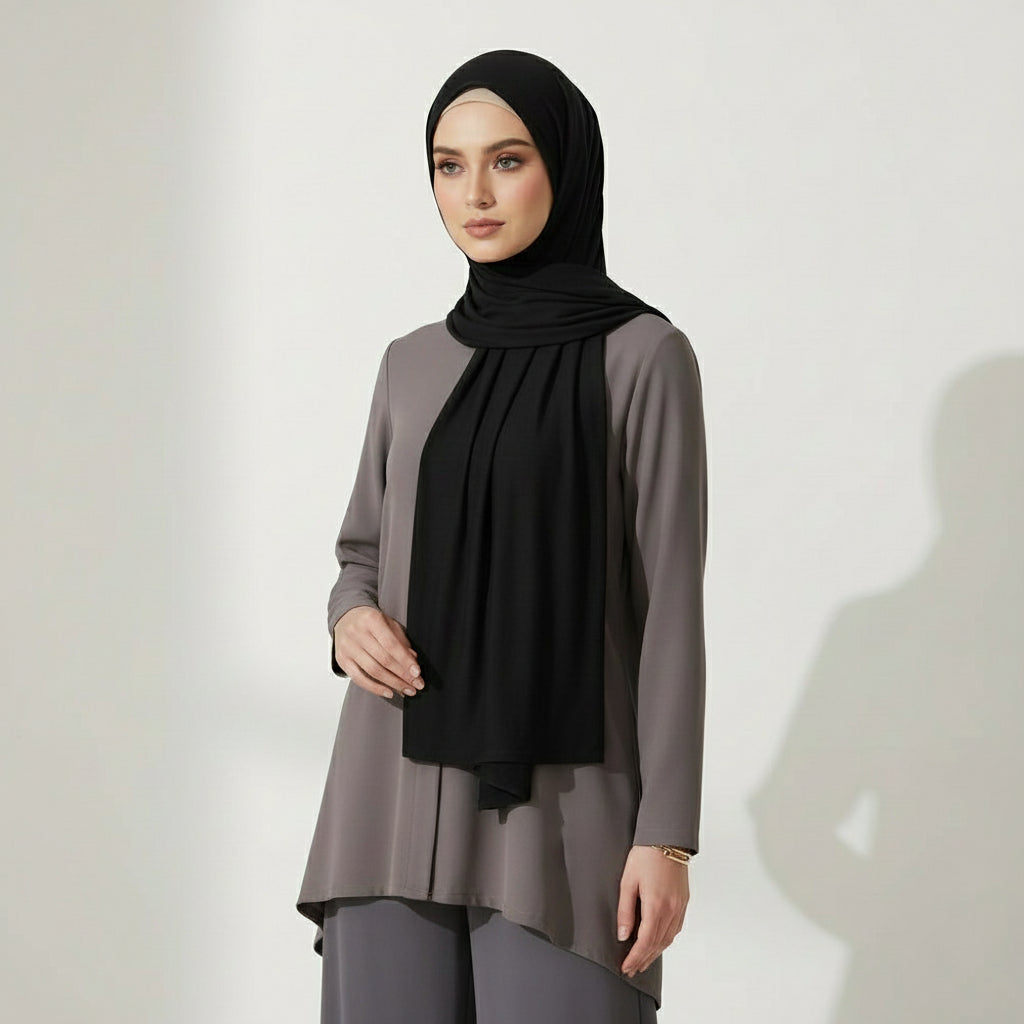 Black Viscose Jersey