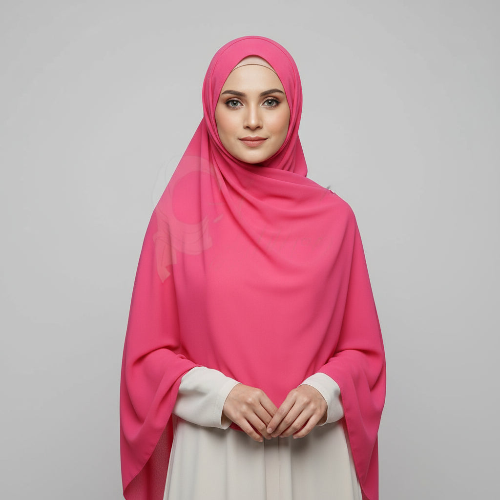 Bright Pink Georgette Chiffon