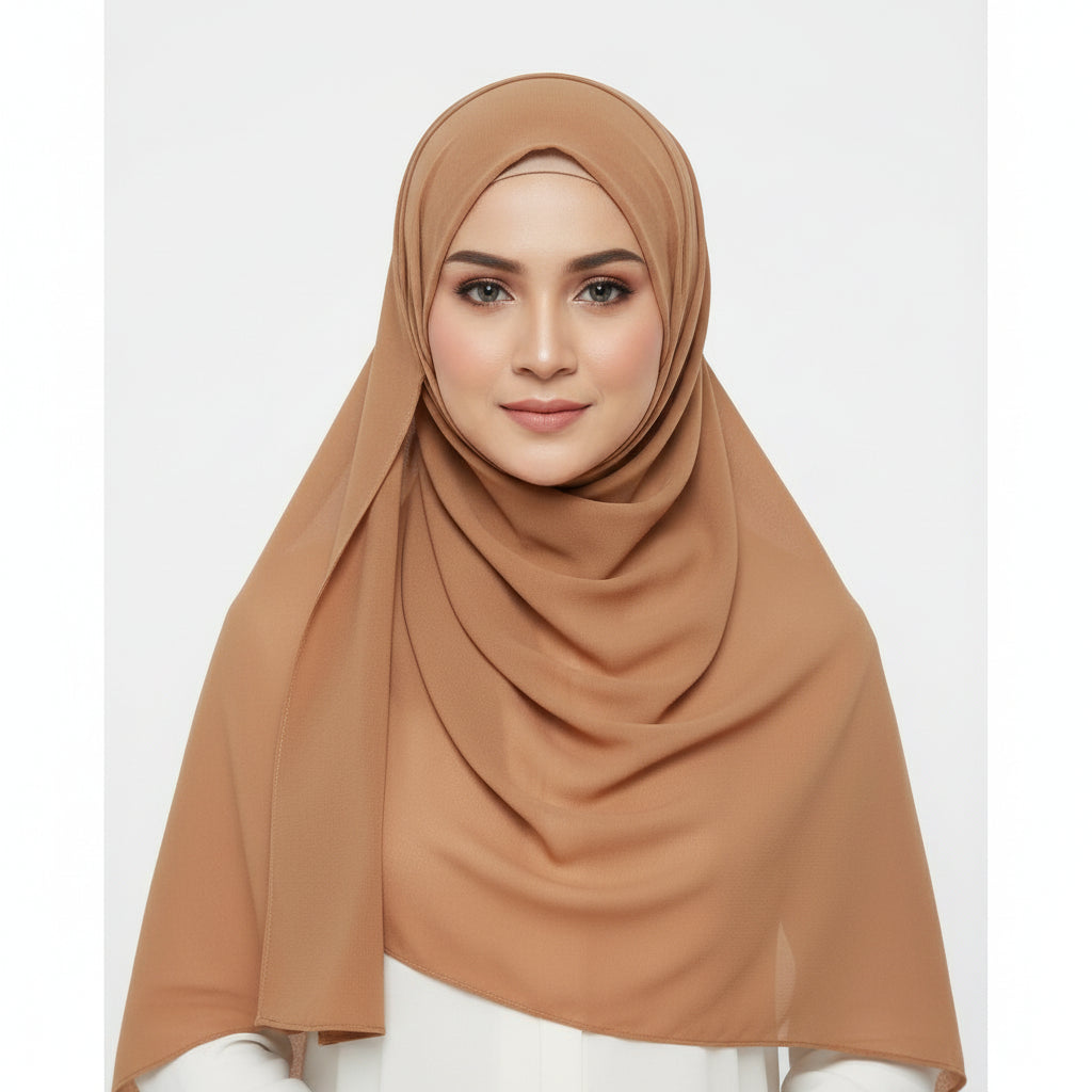 Brown Georgette Chiffon