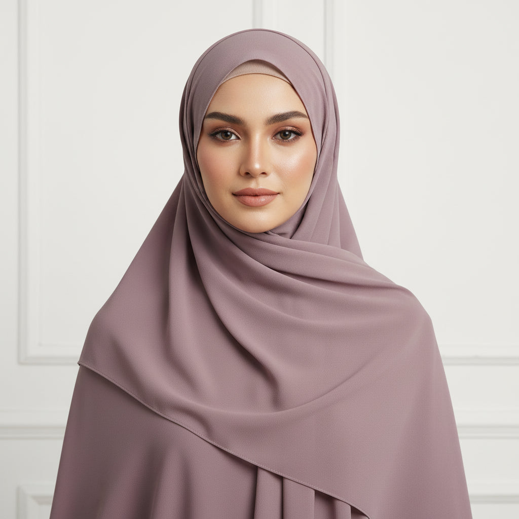 Dusty Lilac Georgette Chiffon