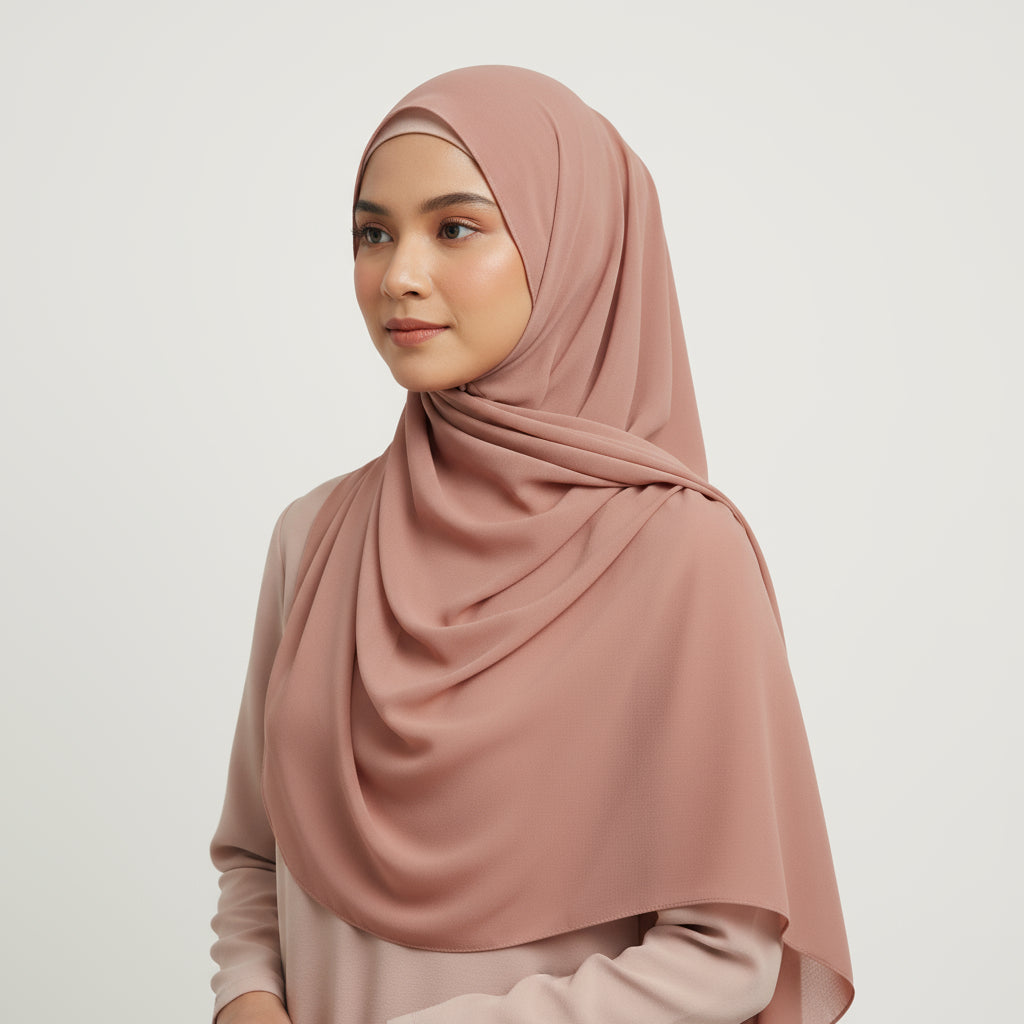 Dusty Rose Georgette Chiffon
