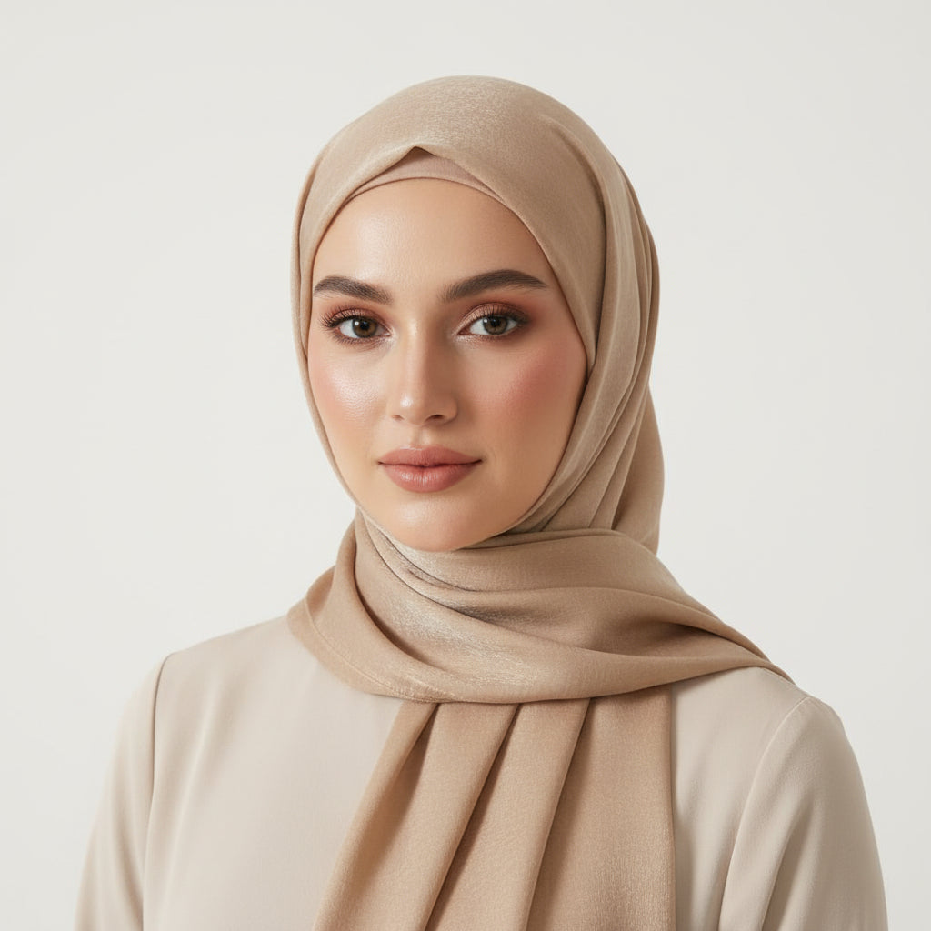 Golden Velvet Silk Hijab