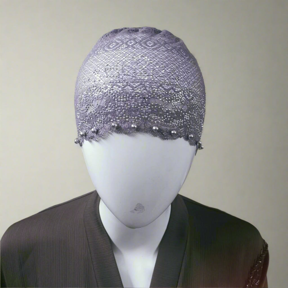 Grey Fancy Net Cap