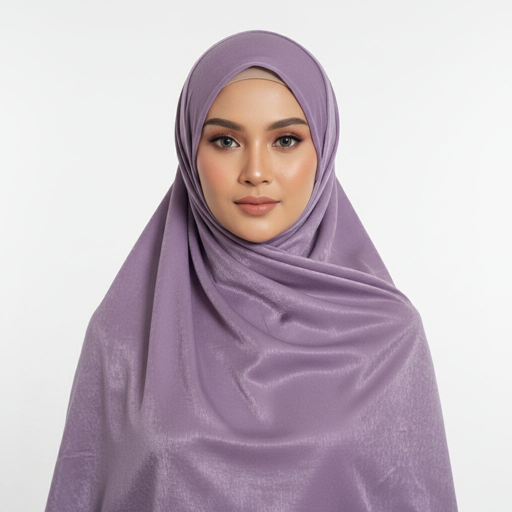 Lavender Velvet Silk Hijab