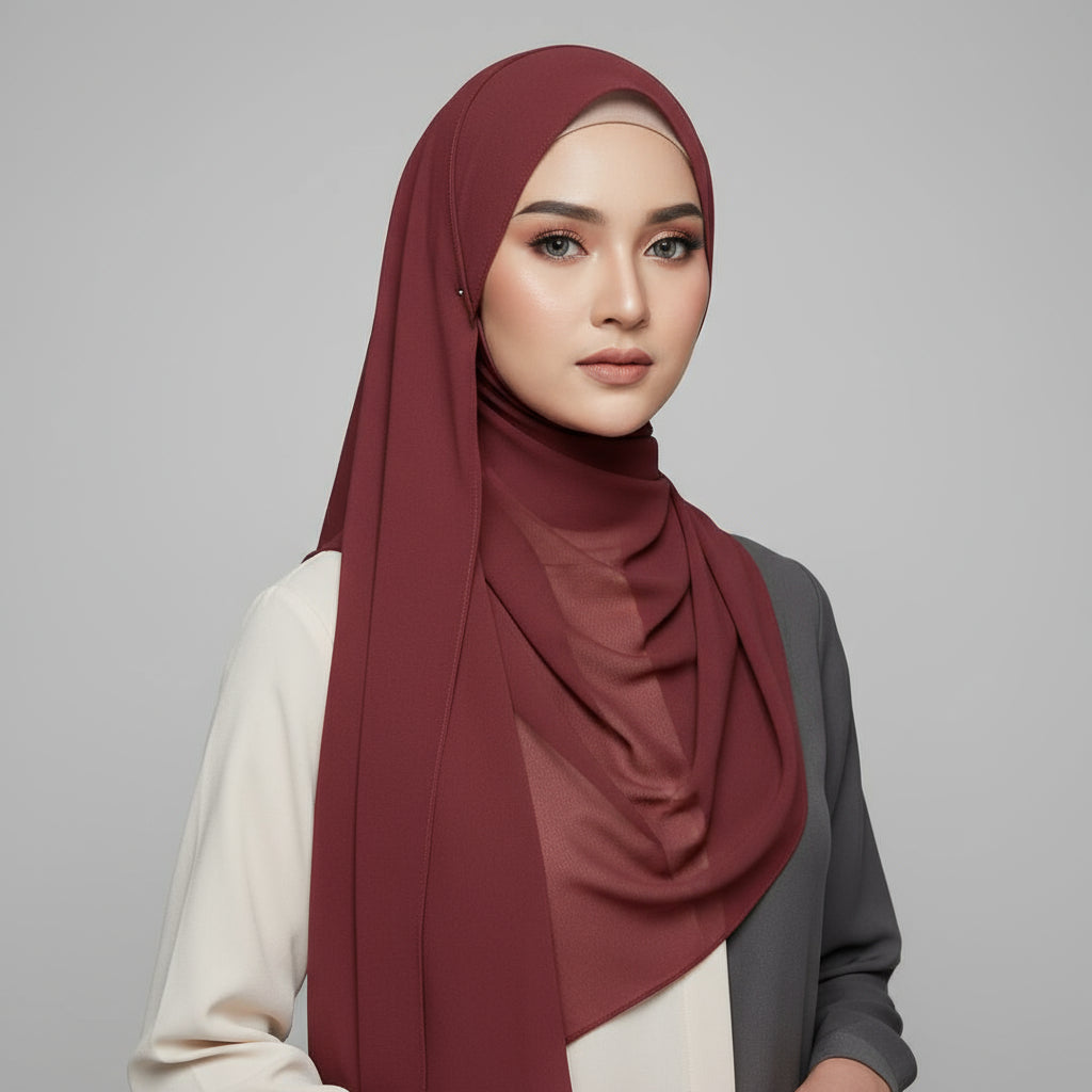 Mahogany Georgette Chiffon