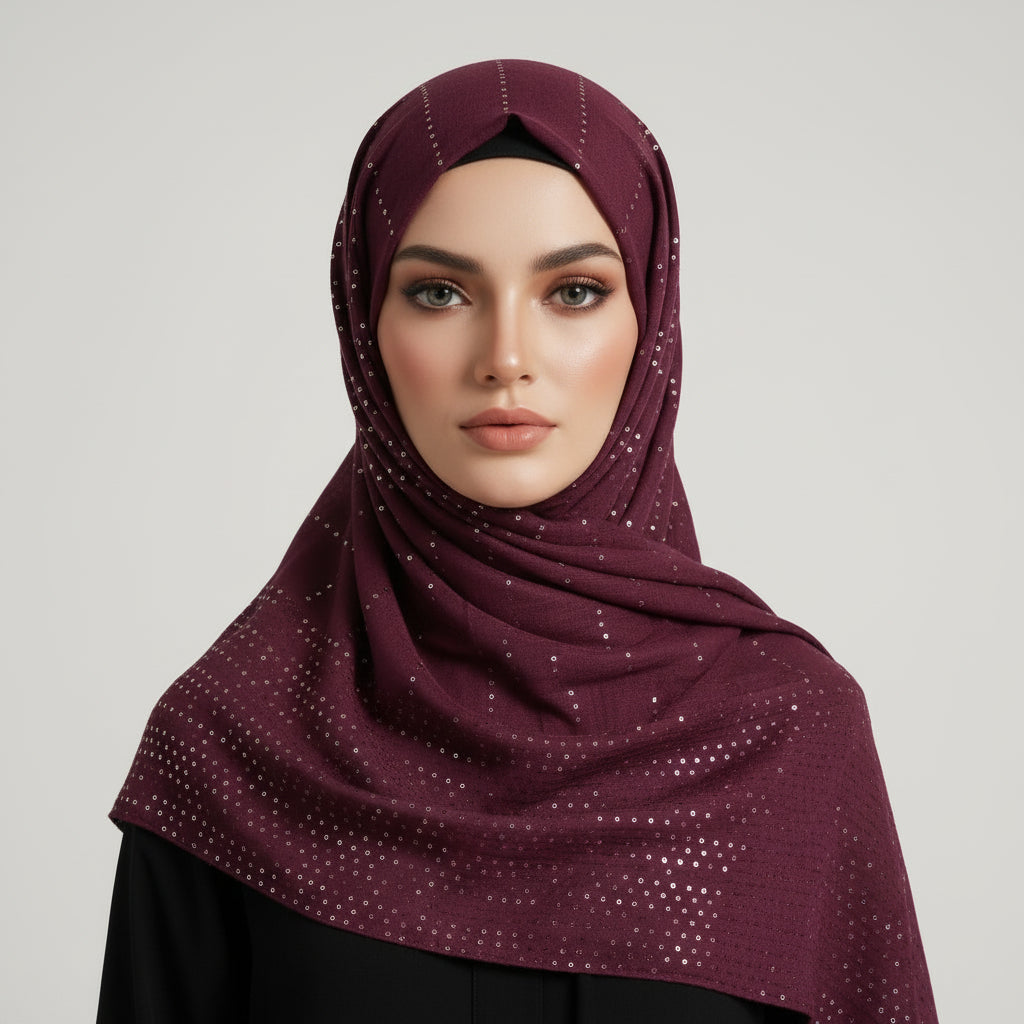 Maroon Turkish Sitara Lawn